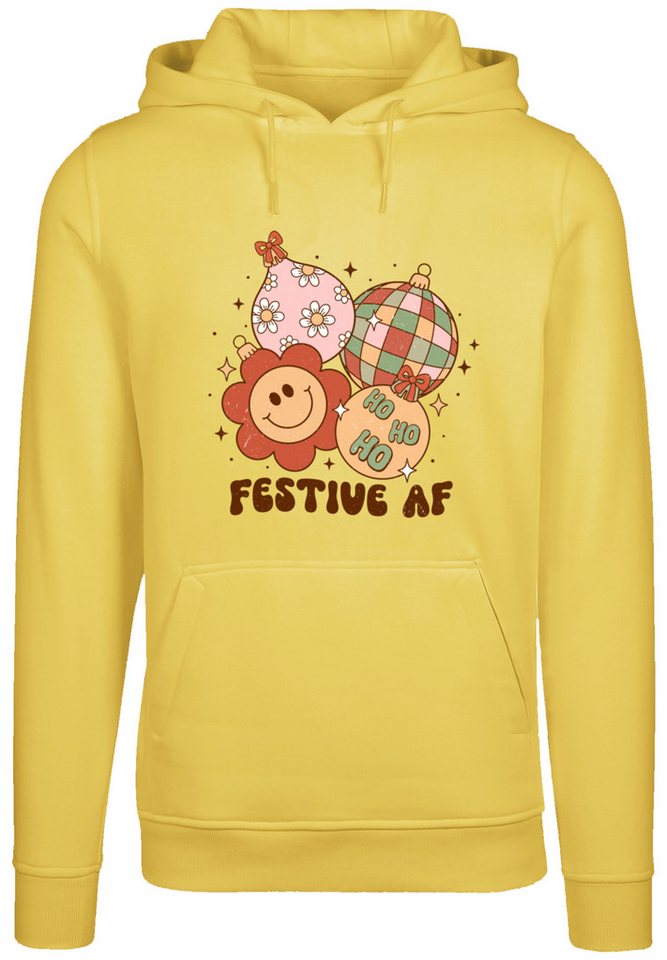 F4NT4STIC Kapuzenpullover Festive AF Christmas Tree Balls Premium Qualität von F4NT4STIC