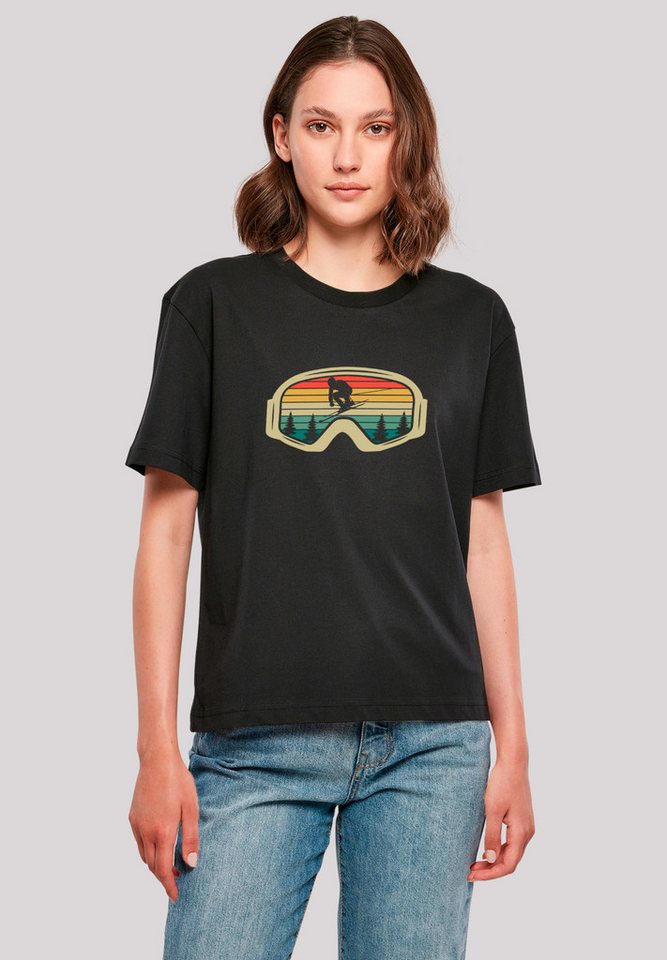 F4NT4STIC T-Shirt Retro Skibrille Wintersport Premium Qualität von F4NT4STIC