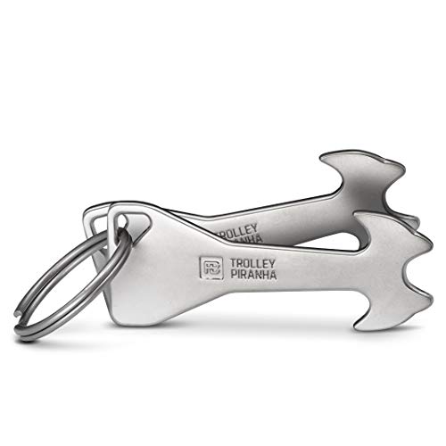 FABACH 2 Trolley Piranha Einkaufswagenlöser aus Metall in Silber - Einkaufswagenchip Schlüsselanhänger - Einkaufschip für Einkaufswagen - Chip abziehbar, Kein Steckenbleiben im Pfandschloss FABACH 2 Trolley Piranha Einkaufswagenlöser aus Metall in Silber - Einkaufswagenchip Schlüsselanhänger - Einkaufschip für Einkaufswagen - Chip abziehbar, Kein Steckenbleiben im Pfandschloss von FABACH