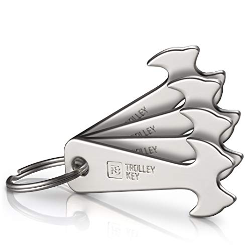 FABACH 4 Trolley Key Einkaufswagenlöser - Ersetzt Einkaufswagenchip, Einkaufschip - Schlüsselanhänger aus Metall für Key Organizer und Schlüsselbund - Kein Steckenbleiben im Einkaufswagen FABACH 4 Trolley Key Einkaufswagenlöser - Ersetzt Einkaufswagenchip, Einkaufschip - Schlüsselanhänger aus Metall für Key Organizer und Schlüsselbund - Kein Steckenbleiben im Einkaufswagen von FABACH