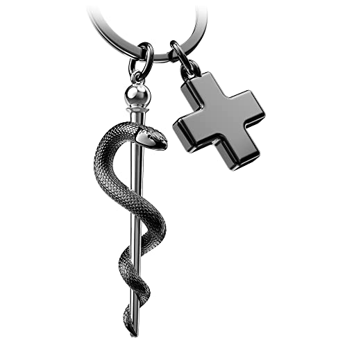 FABACH Äskulapstab Schlüsselanhänger mit medizinischem Kreuz - Krankenschwester Geschenke Pflege Arzt Geschenke Ärzte Schlüsselanhänger Krankenschwester Alten-Pfleger Geschenk Medizin Student FABACH Äskulapstab Schlüsselanhänger mit medizinischem Kreuz - Krankenschwester Geschenke Pflege Arzt Geschenke Ärzte Schlüsselanhänger Krankenschwester Alten-Pfleger Geschenk Medizin Student von FABACH