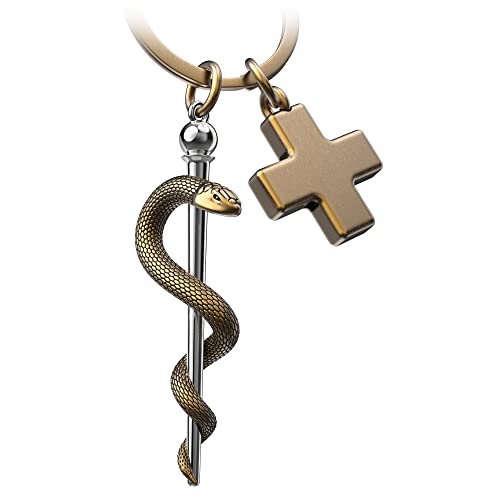 FABACH Äskulapstab Schlüsselanhänger mit medizinischem Kreuz - Krankenschwester Geschenke Pflege Arzt Geschenke Ärzte Schlüsselanhänger Krankenschwester Alten-Pfleger Geschenk Medizin Student FABACH Äskulapstab Schlüsselanhänger mit medizinischem Kreuz - Krankenschwester Geschenke Pflege Arzt Geschenke Ärzte Schlüsselanhänger Krankenschwester Alten-Pfleger Geschenk Medizin Student von FABACH