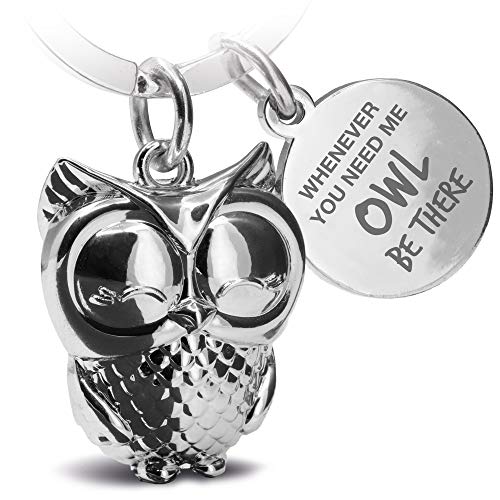 FABACH Eule Schlüsselanhänger Owly mit Gravur - Süßer Schlüsselanhänger Eule - Freundschaft und Liebe Glücksbringer aus Metall für Frauen in Silber - Whenever you need me owl be there FABACH Eule Schlüsselanhänger Owly mit Gravur - Süßer Schlüsselanhänger Eule - Freundschaft und Liebe Glücksbringer aus Metall für Frauen in Silber - Whenever you need me owl be there von FABACH