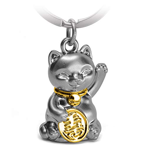 FABACH Glückskatze Winkekatze Schlüsselanhänger Maneki Neko - Süßer Katze Glücksbringer - Katze Anhänger Metall - Schlüsselanhänger Katze Geschenk FABACH Glückskatze Winkekatze Schlüsselanhänger Maneki Neko - Süßer Katze Glücksbringer - Katze Anhänger Metall - Schlüsselanhänger Katze Geschenk von FABACH
