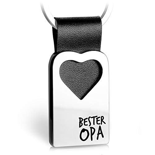 FABACH Herz Schlüsselanhänger mit Gravur aus Leder - Opa Geschenk Anhänger für Geburtstag - Bester Opa FABACH Herz Schlüsselanhänger mit Gravur aus Leder - Opa Geschenk Anhänger für Geburtstag - Bester Opa von FABACH