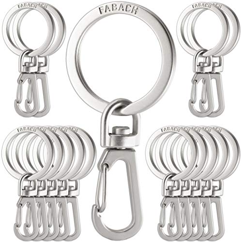 FABACH Karabiner Schlüsselanhänger mit drehbarem Schlüsselring - Kleine abnehmbare Karabinerhaken Schlüsselringe - Stabile Mini Schlüssel Karabiner Haken als Schlüsselhalter und zum Basteln FABACH Karabiner Schlüsselanhänger mit drehbarem Schlüsselring - Kleine abnehmbare Karabinerhaken Schlüsselringe - Stabile Mini Schlüssel Karabiner Haken als Schlüsselhalter und zum Basteln von FABACH