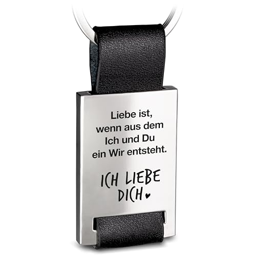 FABACH Liebe Schlüsselanhänger mit Gravur aus Leder - Ich liebe dich Schlüsselanhänger für Partner - Freundin Geschenk Liebe Freund - Wenn aus dem Du und Ich ein Wir entsteht FABACH Liebe Schlüsselanhänger mit Gravur aus Leder - Ich liebe dich Schlüsselanhänger für Partner - Freundin Geschenk Liebe Freund - Wenn aus dem Du und Ich ein Wir entsteht von FABACH