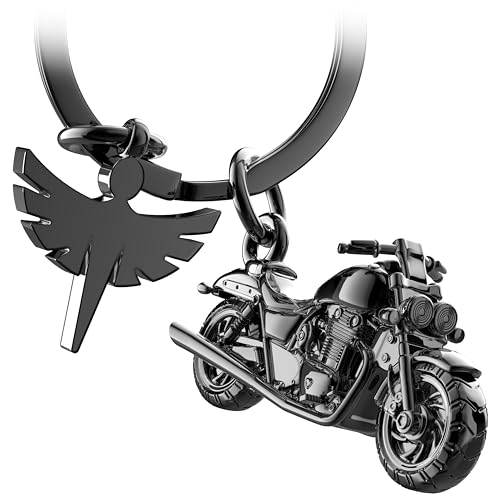FABACH Motorrad Schlüsselanhänger mit Schutzengel - Geschenk Engel Schlüsselanhänger für Motorradfahrer - Geschenke Motorrad Schlüsselanhänger Glücksbringer Fahr vorsichtig FABACH Motorrad Schlüsselanhänger mit Schutzengel - Geschenk Engel Schlüsselanhänger für Motorradfahrer - Geschenke Motorrad Schlüsselanhänger Glücksbringer Fahr vorsichtig von FABACH