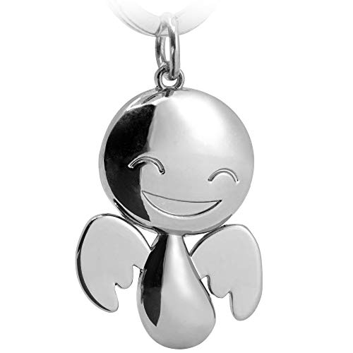 FABACH Schutzengel Schlüsselanhänger Happy - Niedlicher Engel Anhänger,Unisex, aus Metall in glänzendem Silber - Geschenk Glücksbringer Auto Führerschein - Fahr vorsichtig FABACH Schutzengel Schlüsselanhänger Happy - Niedlicher Engel Anhänger,Unisex, aus Metall in glänzendem Silber - Geschenk Glücksbringer Auto Führerschein - Fahr vorsichtig von FABACH