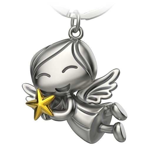 FABACH Schutzengel Schlüsselanhänger Lucky mit Stern - Weihnachtsengel aus Metall - Weihnachten Schutzengel Glücksbringer - Engel Schlüsselanhänger Schutzengel als Geschenk für Freundin FABACH Schutzengel Schlüsselanhänger Lucky mit Stern - Weihnachtsengel aus Metall - Weihnachten Schutzengel Glücksbringer - Engel Schlüsselanhänger Schutzengel als Geschenk für Freundin von FABACH