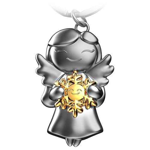 FABACH Schutzengel Schlüsselanhänger Star mit Schneeflocke - Weihnachtsengel aus Metall - Weihnachten Schutzengel Glücksbringer - Engel Schlüsselanhänger Schutzengel als Geschenk für Freundin FABACH Schutzengel Schlüsselanhänger Star mit Schneeflocke - Weihnachtsengel aus Metall - Weihnachten Schutzengel Glücksbringer - Engel Schlüsselanhänger Schutzengel als Geschenk für Freundin von FABACH