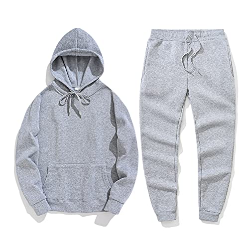 FACAIAFALO Trainingsanzug Herren Jogginganzug aus Baumwolle - Slim Fit Hoodie Pullover Jogginghose mit Taschen Joggingsuit Freizeitanzug Sets Hausanzug Running Sportanzug, 3XL von FACAIAFALO