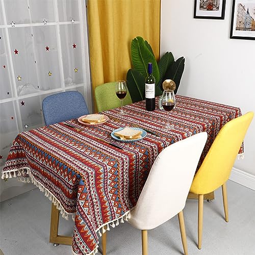 FACAITZQ Exquisite Tischdecke, 140 x 140 cm, Tischdecke, wasserabweisend, Polyester, kariert, rechteckig, für Familienrestaurant, Party, Buffet, Picknick von FACAITZQ