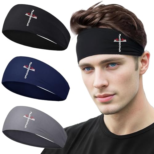 Stirnbänder für Herren, Sport-Schweißbänder, Schweißbänder für Herren, christliches Jesus-Kreuz-Stirnband, kühlend, Laufen, Herren-Stirnband, Workout, Damen, Stirnbänder für Yoga, athletische Stirnbänder für Herren, Sport-Schweißbänder, Schweißbänder für Herren, christliches Jesus-Kreuz-Stirnband, kühlend, Laufen, Herren-Stirnband, Workout, Damen, Stirnbänder für Yoga, athletische von FACITE