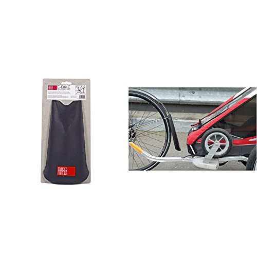 FAHRER E-Bike LATZ - Extrabreiter Spritzlappen mit Verstärkung für Pedelecs und E-Bikes, schwarz, matt, Uni LATZ XL - Schutzblechverlängerung von FAHRER