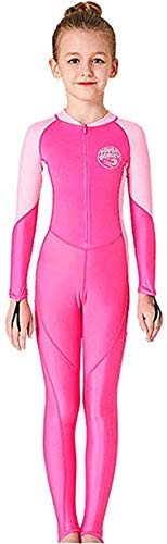 FAIRYRAIN Kinder Jungen Mädchen Einteiler Langarm Schwimmanzug UV Schutz Bademode Taucheranzug Badeanzug UPF 50+ Schwimmanzug Fullsuit für Wassersport (S, Swim#A) von FAIRYRAIN