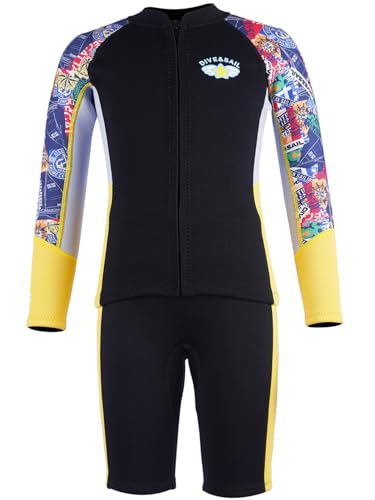 Kinder Jungen Mädchen 2.5mm Zweiteilige Neopren Thermal Wetsuit Langarm Front Zipper Wet Jacket Neopren Hose Neoprenanzüge für Wassersport Kinder Jungen Mädchen 2.5mm Zweiteilige Neopren Thermal Wetsuit Langarm Front Zipper Wet Jacket Neopren Hose Neoprenanzüge für Wassersport von FAIRYRAIN