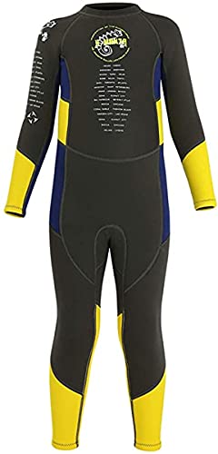 Kleinkind Jungen Einteiler Neoprenanzug 2.5MM Lang Wetsuit Wäremehaltung Schwimmanzug Tauchanzug Badeanzug Wetsuit für Wassersport Diving Suit M von FAIRYRAIN