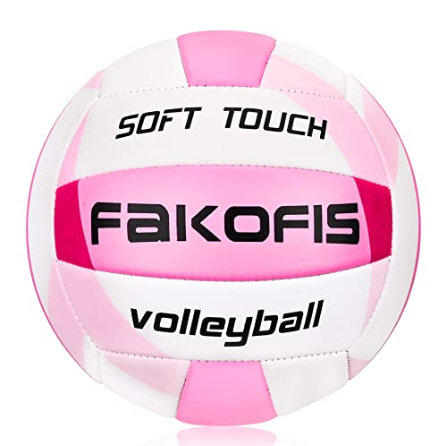 FAKOFIS Beachvolleyball, offizielle Größe 5,weiche Volleyballs für Kinder Erwachsene,Ball für Outdoor Indoor Spiele Rosa FAKOFIS Beachvolleyball, offizielle Größe 5,weiche Volleyballs für Kinder Erwachsene,Ball für Outdoor Indoor Spiele Rosa von FAKOFIS