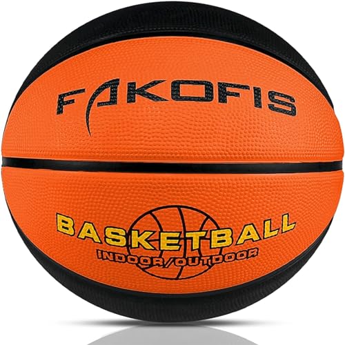 FAKOFIS Kinder Basketball Größe 3, Jugend Basketballs Größe 5，Größe 7,Outdoor Indoor Street Basketball，Arena Training Erwachsene Anfänger Basketbälle von FAKOFIS