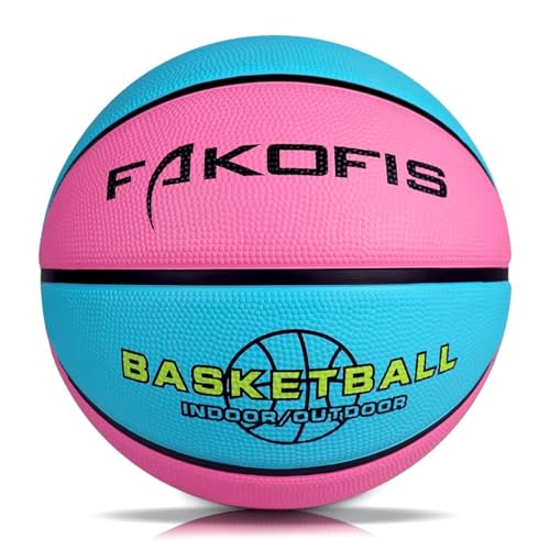 FAKOFIS Kinder Basketball Größe 3, Jugend Basketballs Größe 5，Größe 7,Outdoor Indoor Street Basketball，Arena Training Erwachsene Anfänger Basketbälle von FAKOFIS