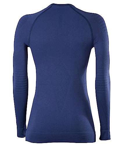 FALKE Damen, Langarmshirt Maximum Warm long sleeve close fit Funktionsfaser, 1 er Pack, Blau (Dark Night 6177), Größe: XS von FALKE