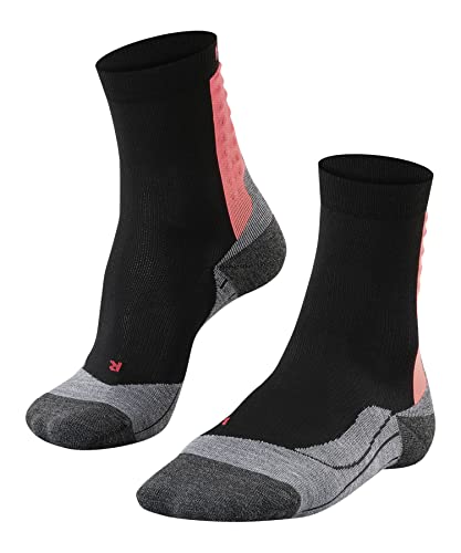 FALKE Damen Laufsocken Achilles W So Funktionsmaterial schützt die Achillessehne 1 Paar, Schwarz Black 3008, 39-40 von FALKE