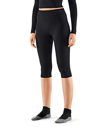 FALKE Damen Baselayer-Hose Maximum Warm 3/4 W TI Funktionsmaterial Schnelltrocknend 1 Stück, Schwarz (Black 3000), L von FALKE