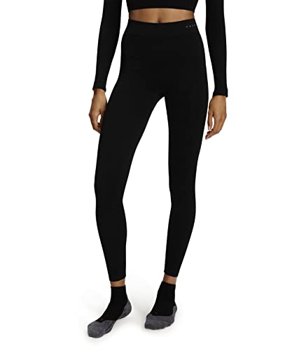 FALKE Damen Baselayer-Hose Maximum Warm Long W TI Funktionsgarn schnelltrocknend 1 Stück, Schwarz (Black 3000), L von FALKE