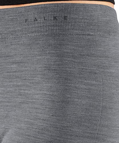 FALKE Damen Baselayer-Hose Wool-Tech Light 3/4 W TI Wolle Schnelltrocknend 1 Stück, Grau (Grey-Heather 3757), M von FALKE