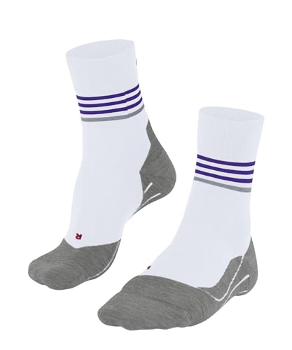 FALKE Damen Laufsocken RU4 Endurance Reflect W SO Baumwolle antiblasen 1 Paar, Weiß (White-Red 2028), 39-40 von FALKE