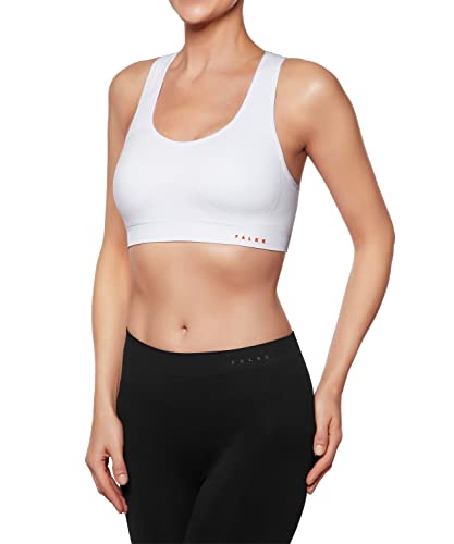 FALKE Damen Sport-BH Madison Low Support With Pads W SB Funktionsgarn für niedrigen Aktivitätslevel 1 Stück, Weiß (White 2860), L von FALKE