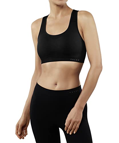 FALKE Damen Sport-BH Madison Low Support With Pads W SB Funktionsgarn für niedrigen Aktivitätslevel 1 Stück, Schwarz (Black 3000), M von FALKE