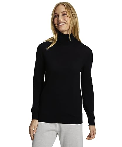 FALKE Damen Pullover Basic Roll Neck New Merino W PU Wolle weich hautfreundlich 1 Stück, Schwarz (Black 3000), XL von FALKE