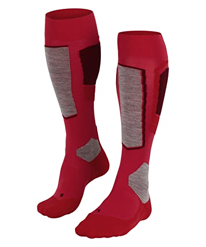FALKE Damen Skisocken SK4 Advanced W Kh Wolle Funktionsmaterial warm dünn 1 Paar, Rot Rose 8680-O, 41-42 FALKE Damen Skisocken SK4 Advanced W Kh Wolle Funktionsmaterial warm dünn 1 Paar, Rot Rose 8680-O, 41-42 von FALKE