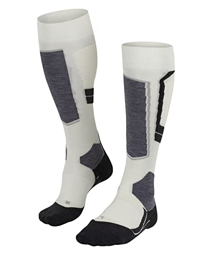FALKE Damen Skisocken SK4 Advanced W Kh Wolle Funktionsmaterial warm dünn 1 Paar, Weiß Off-White 2040-O, 41-42 FALKE Damen Skisocken SK4 Advanced W Kh Wolle Funktionsmaterial warm dünn 1 Paar, Weiß Off-White 2040-O, 41-42 von FALKE