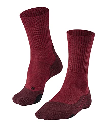 FALKE Damen Wandersocken TK2 Explore Wool W SO Wolle antiblasen dick 1 Paar, Rot (Scarlet 8280), 35-36 von FALKE