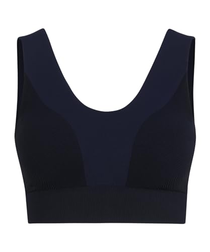 FALKE Damen Sport-BH CORE Seamless W SB Funktionsmaterial für niedrigen Aktivitätslevel 1 Stück, Blau (Space Blue 6116), M von FALKE