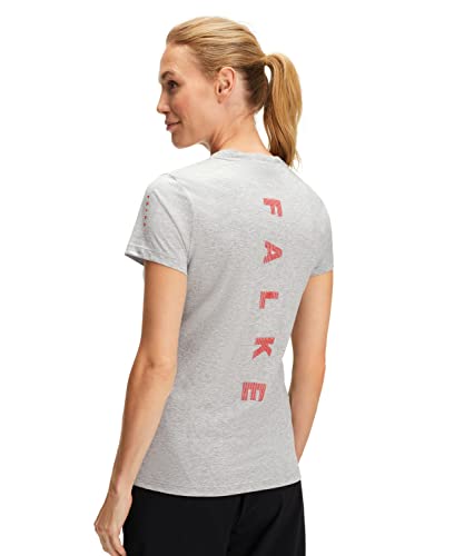 FALKE Damen T-Shirt CORE Logo Round Neck W S/S SH Lyocell Baumwolle feuchtigkeitsregulierend 1 Stück, Grau (Grey-Heather 3757), XS von FALKE