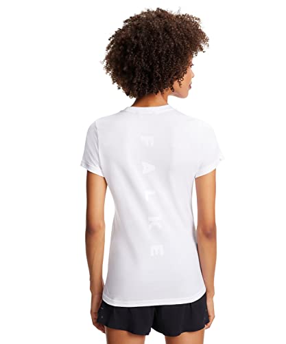 FALKE Damen T-Shirt CORE Logo Round Neck W S/S SH Lyocell Baumwolle feuchtigkeitsregulierend 1 Stück, Weiß (White 2860), XL von FALKE