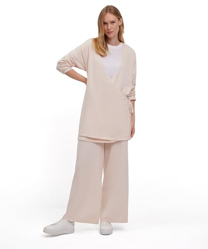 FALKE Damen Strickjacke Loungewear Morning W CR Wolle Kaschmir weich hautfreundlich 1 Stück, Rosa (Marshmellow 8641), XS/S von FALKE