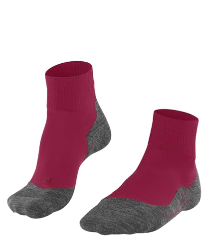 FALKE Damen Wandersocken TK5 Wander Short W SSO Wolle antiblasen dünn 1 Paar, Rot (Rose 8564), 35-36 von FALKE