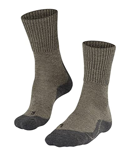 FALKE Damen Wandersocken TK1 Adventure Wool W So Wolle Funktionsmaterial antiblasen dick 1 Paar, Beige Kitt Mouline 4310, 41-42 FALKE Damen Wandersocken TK1 Adventure Wool W So Wolle Funktionsmaterial antiblasen dick 1 Paar, Beige Kitt Mouline 4310, 41-42 von FALKE