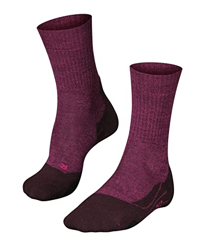 FALKE Damen Wandersocken TK2 Explore Wool W SO Wolle antiblasen dick 1 Paar, Rot (Burgundy 8593), 37-38 von FALKE