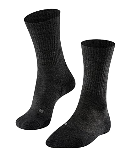 FALKE Damen Wandersocken TK2 Explore Wool W SO Wolle antiblasen dick 1 Paar, Grau (Smog 3150), 35-36 von FALKE