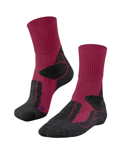 FALKE Damen Wandersocken TK1 Adventure Cool W SO Lyocell Funktionsmaterial antiblasen dick 1 Paar, Rosa (Rose 8565), 37-38 von FALKE