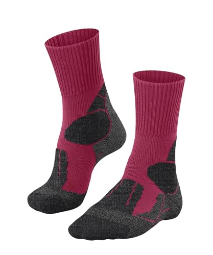 FALKE Damen Wandersocken TK1 Adventure W So Wolle Funktionsmaterial antiblasen dick 1 Paar, Rosa Rose 8565, 39-40 von FALKE