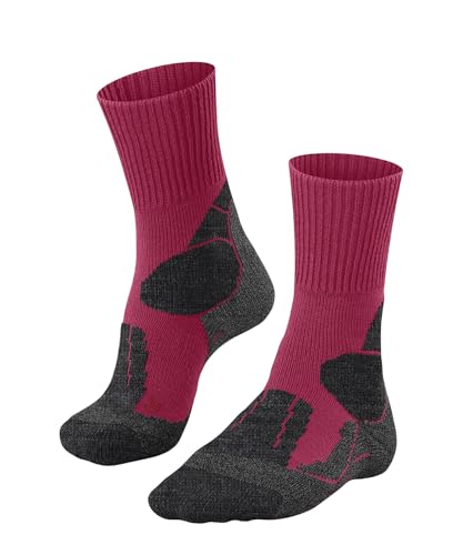FALKE Damen Wandersocken TK1 Adventure W So Wolle Funktionsmaterial antiblasen dick 1 Paar, Rosa Rose 8565, 41-42 FALKE Damen Wandersocken TK1 Adventure W So Wolle Funktionsmaterial antiblasen dick 1 Paar, Rosa Rose 8565, 41-42 von FALKE