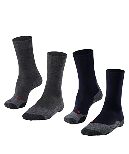 FALKE Damen Wandersocken TK2 Explore 2-Pack W SO Wolle antiblasen dick 2 Paar, Mehrfarbig (Sortiment 0010), 39-40 von FALKE