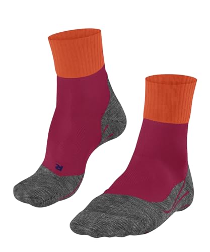 FALKE Damen Wandersocken TK2 Explore Cool Short W SSO Lyocell Funktionsmaterial antiblasen dick 1 Paar, Orange (Flash Orange 8288), 41-42 von FALKE